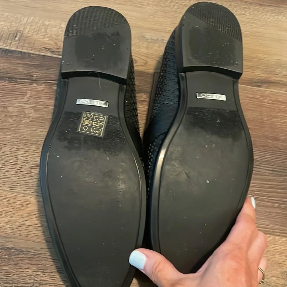 Men's Aldo Loafers‎ Size 9 Black Pattern